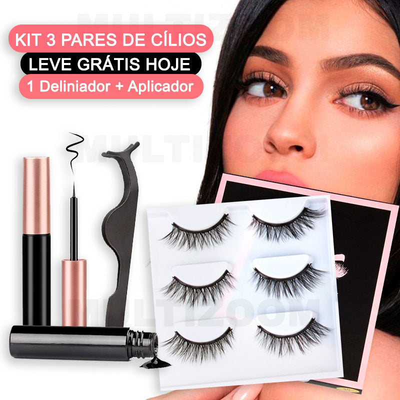 Cílios Magnéticos - Kit Reutilizáveis + Brindes - PRÉ-BLACK FRIDAY (ÚLTIMAS UNIDADES)